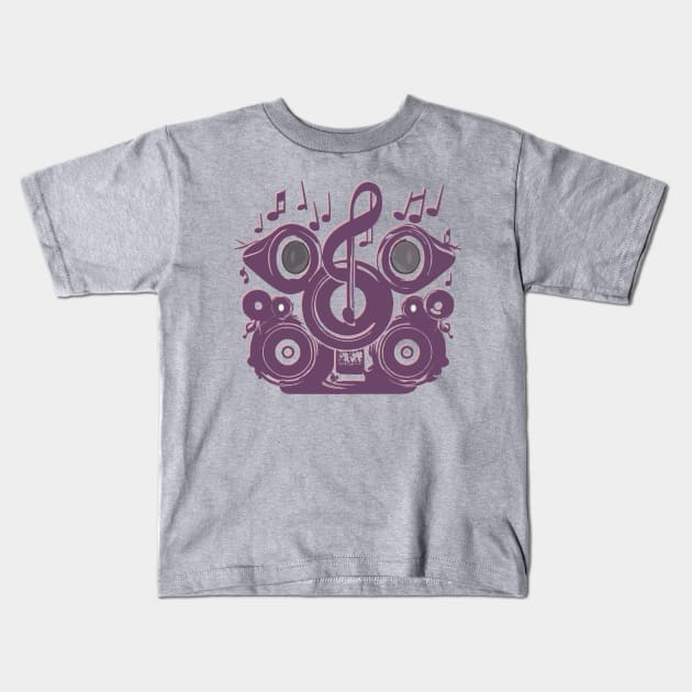 music instrumentation Kids T-Shirt by Bari-520